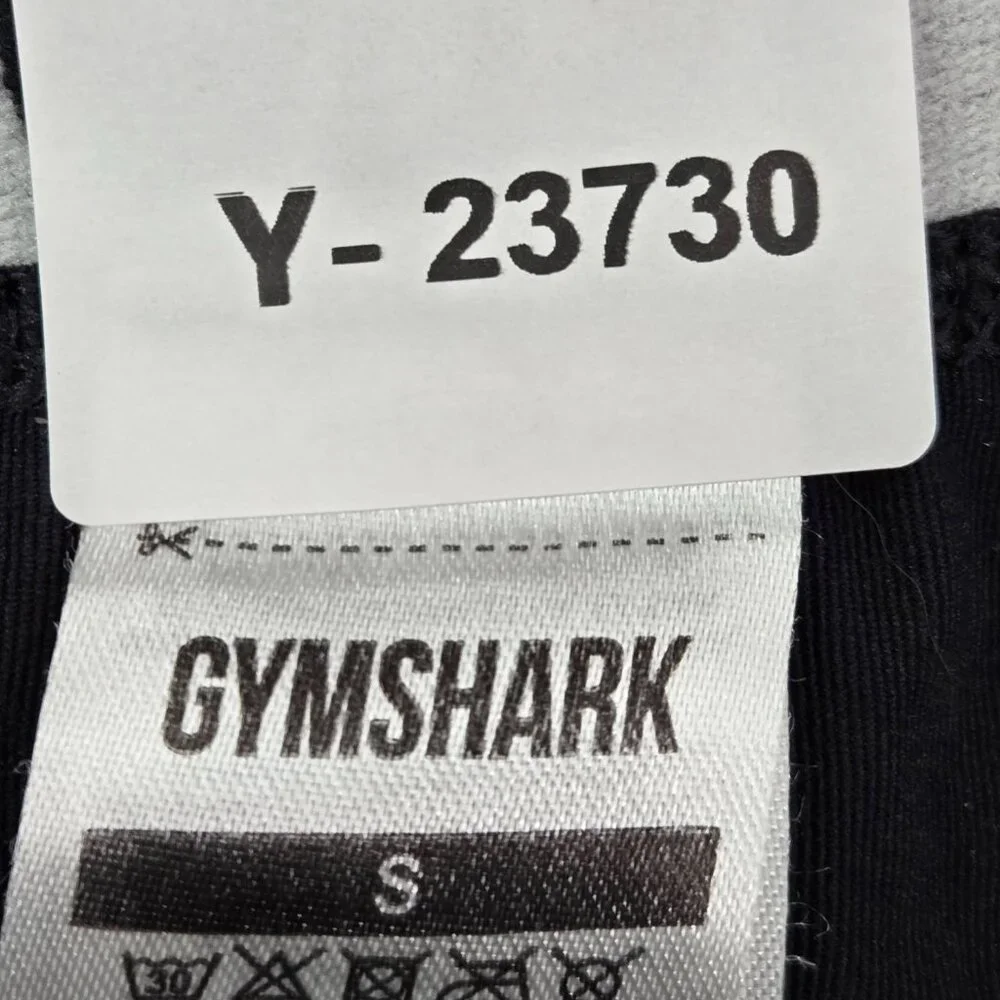 Gymshark Women Activewear Pants S‎ Black Elastane Nylon Yoga Legging Logo 17